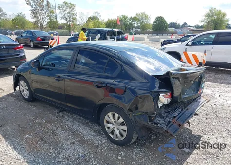 2012 Honda Civic Lx from USA, damaged, VIN 19XFB2F52CE013458